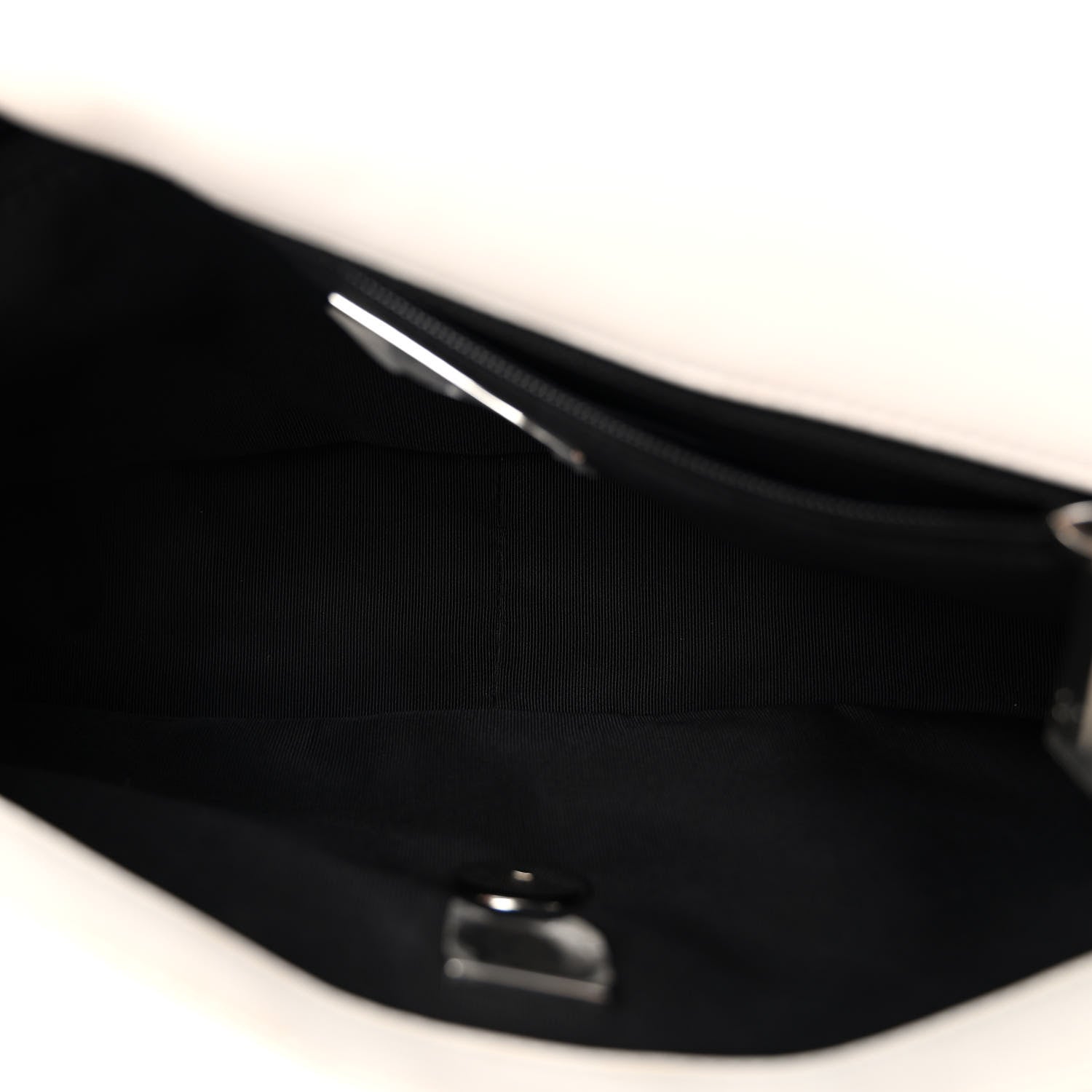 Chanel Glossy Calfskin Quilted Medium Chanel 19 Flap White Black 5 of 11