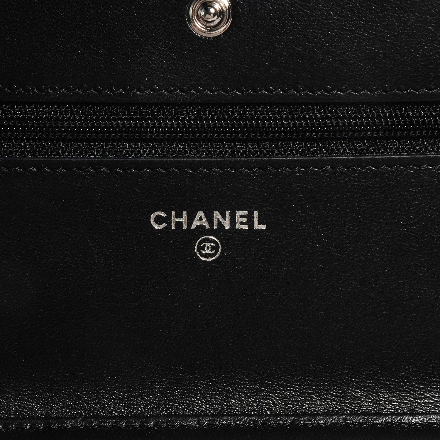 Chanel Lambskin Wallet on Chain WOC Black 7 of 9