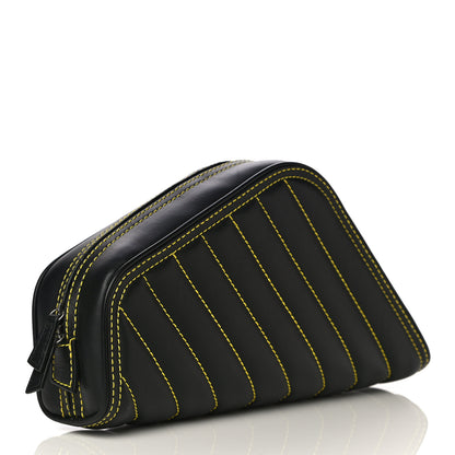 Balenciaga Calfskin Quilted Car Clutch S Black and Yellow 3 of 9
