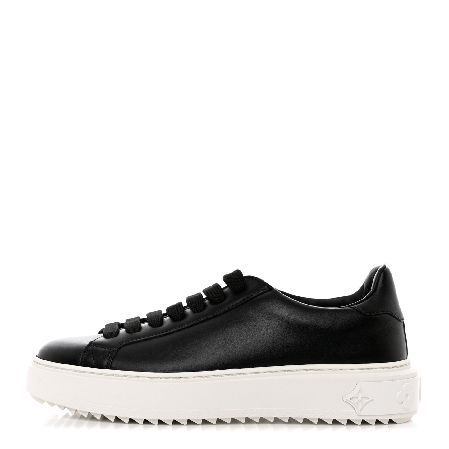 Calfskin Time Out Sneakers 37.5 Black
