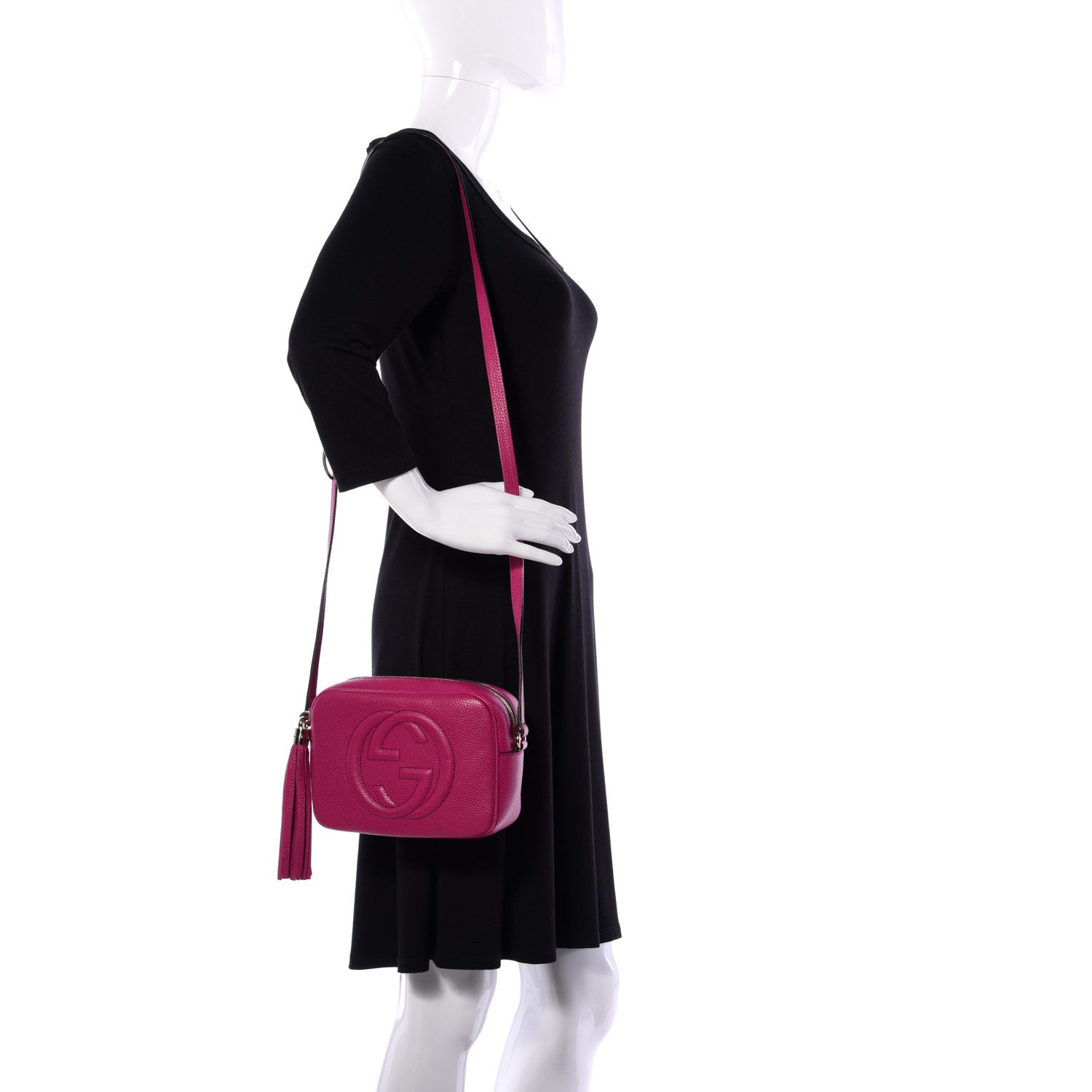 Gucci Cellarius Calfskin Small Soho Disco Bag Bright Bouganville 2 of 14