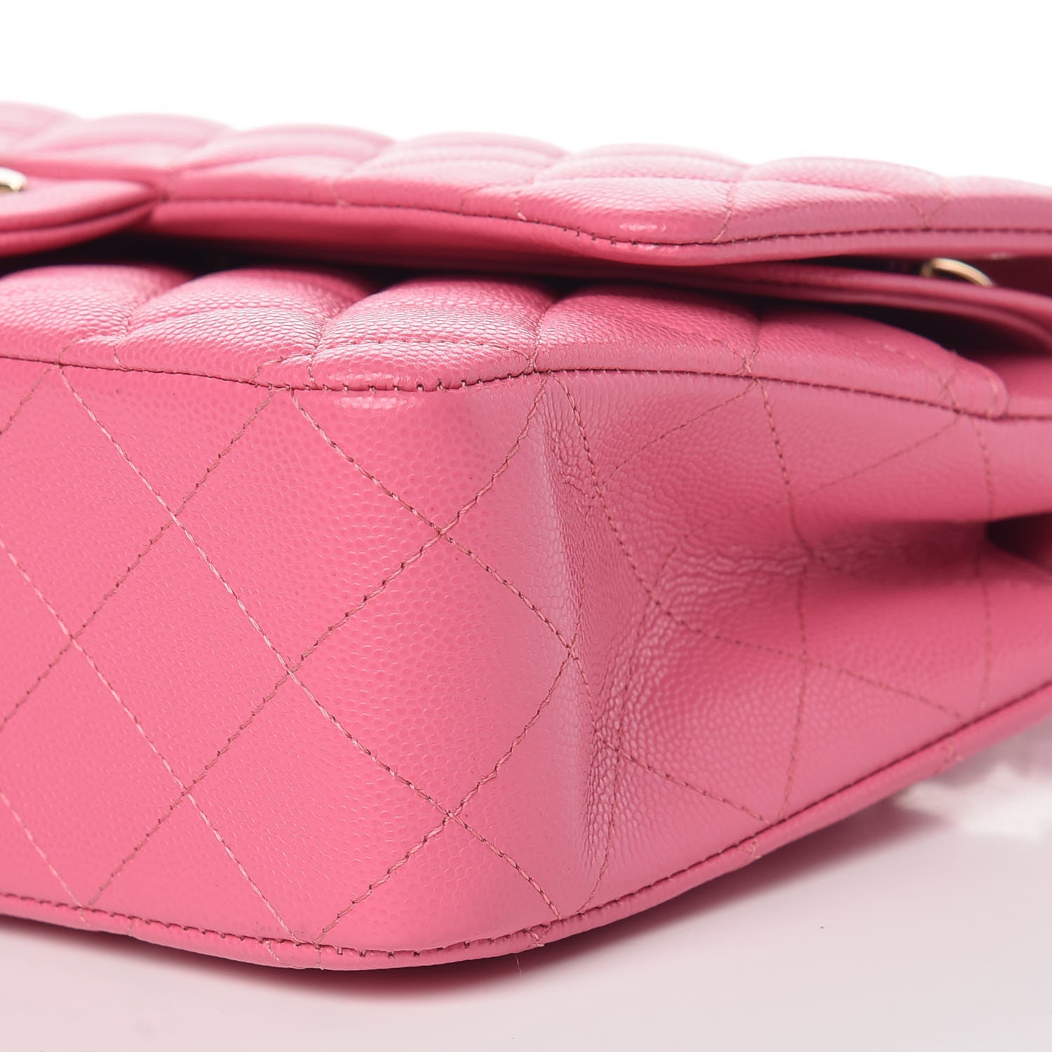 Chanel Caviar Quilted Medium Double Flap Pink 10 of 11