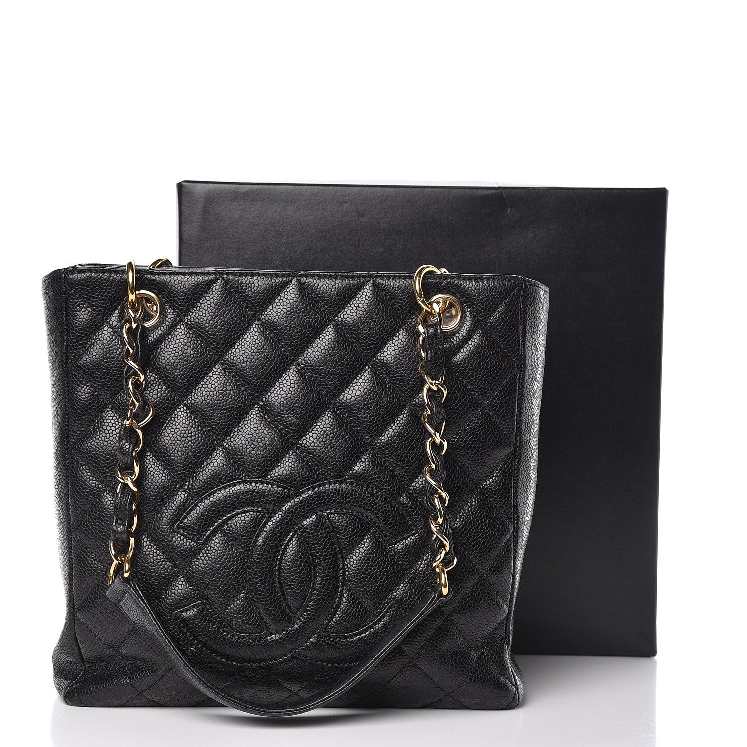 Chanel Caviar Quilted Petit Shopping Tote PST Black 16 of 16