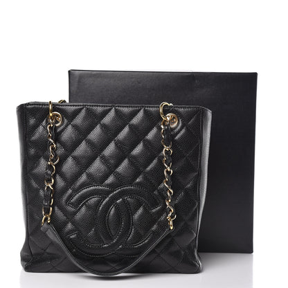 Chanel Caviar Quilted Petit Shopping Tote PST Black 16 of 16