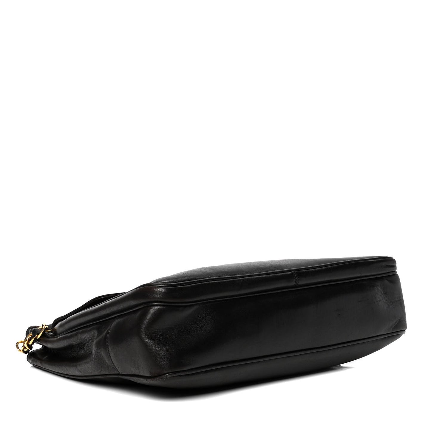 Lambskin Flap Shoulder Bag Black