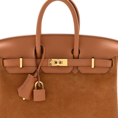 Hermes Veau Doblis Swift Grizzly Birkin 25 Gold 8 of 11
