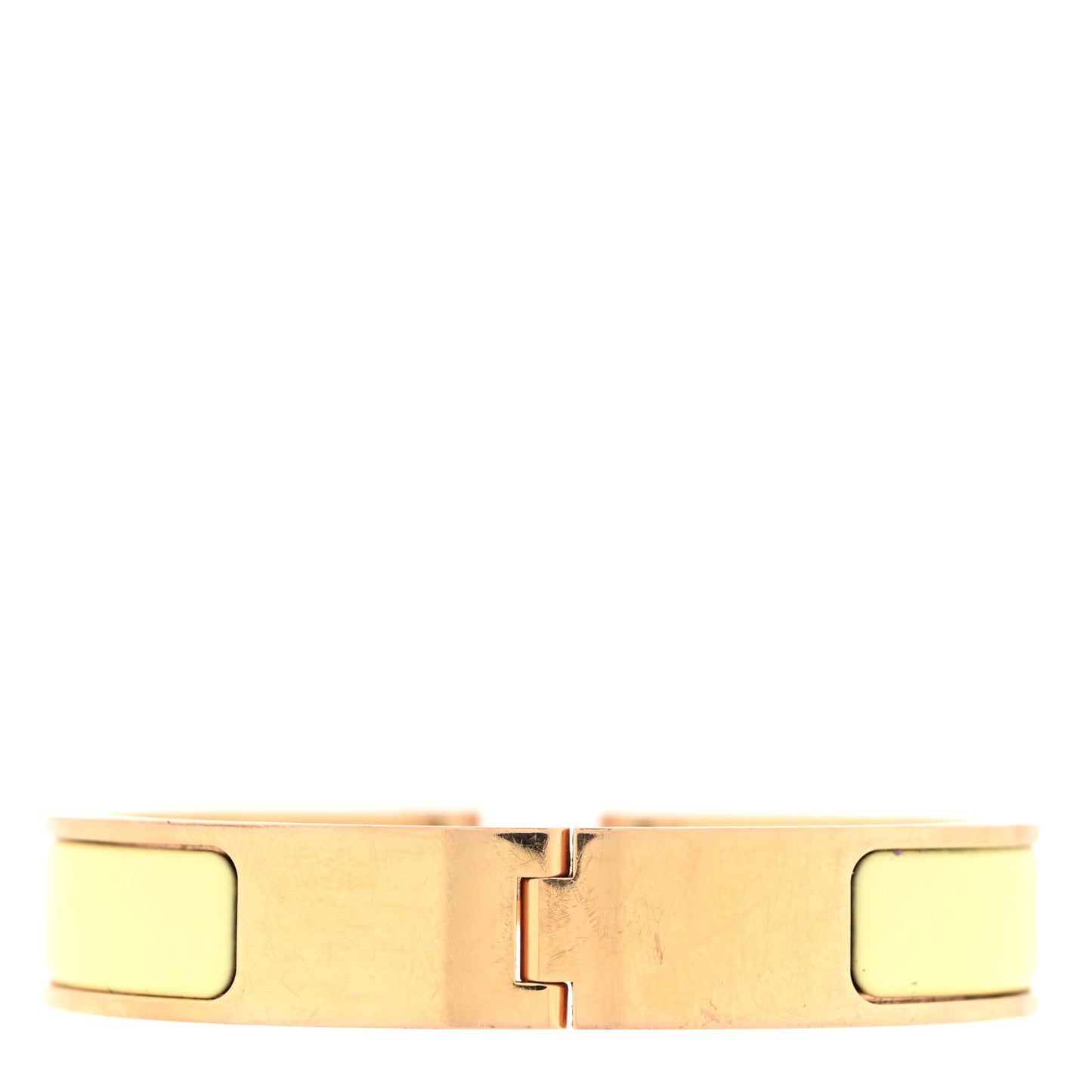 Enamel Narrow Clic Clac H Bracelet PM Jaune Bourgeon