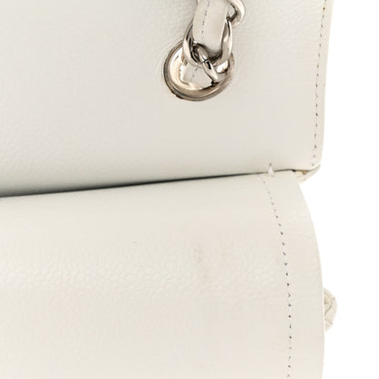 Chanel Caviar Quilted Jumbo Double Flap White 15 of 20