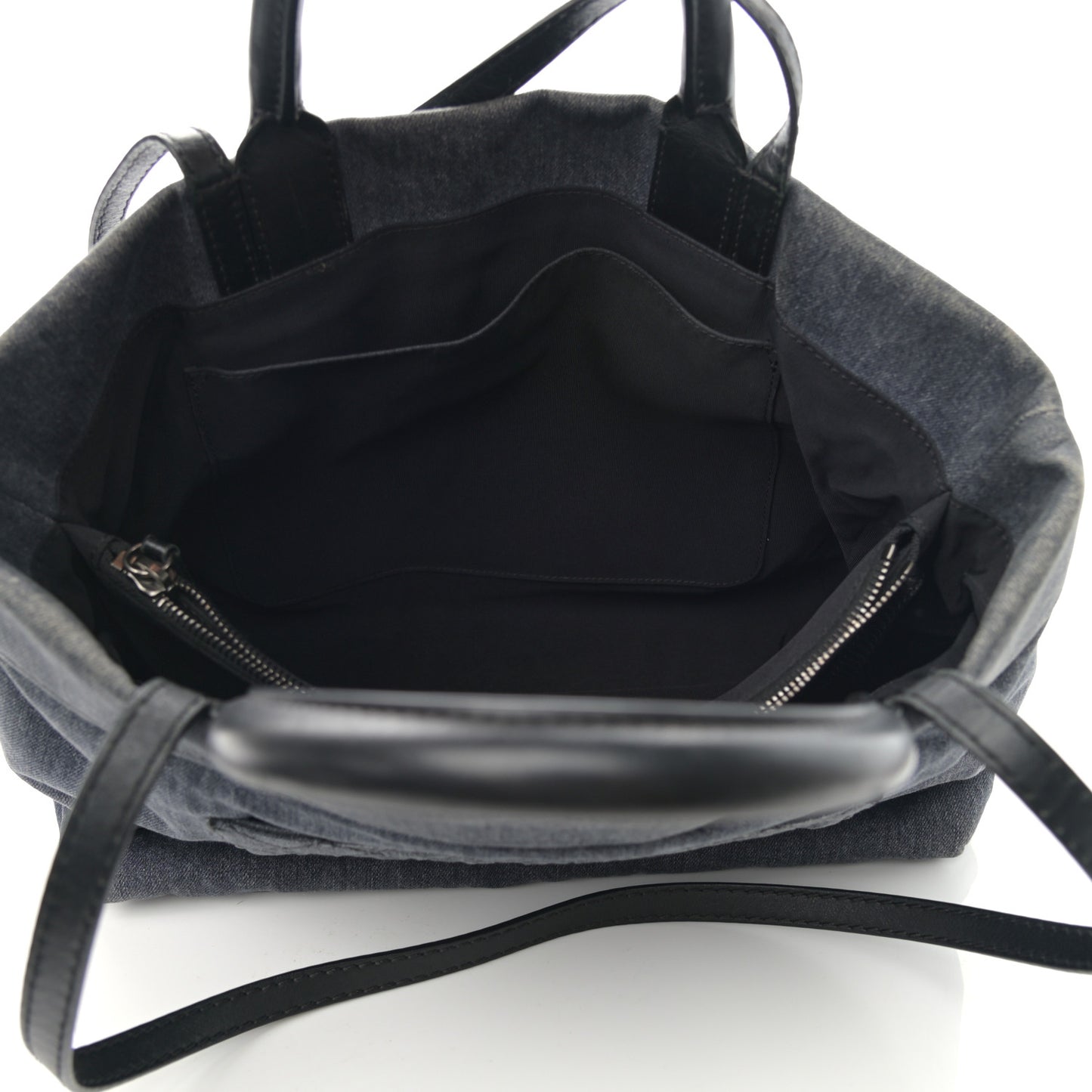 Denim CC Logo Tote Blue