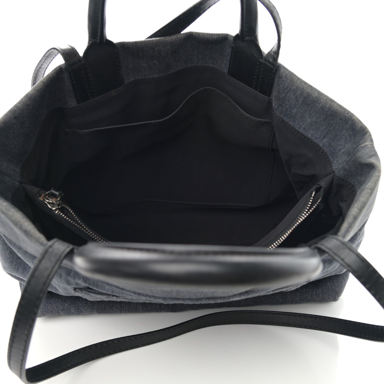 Chanel Denim CC Logo Tote Blue 5 of 10