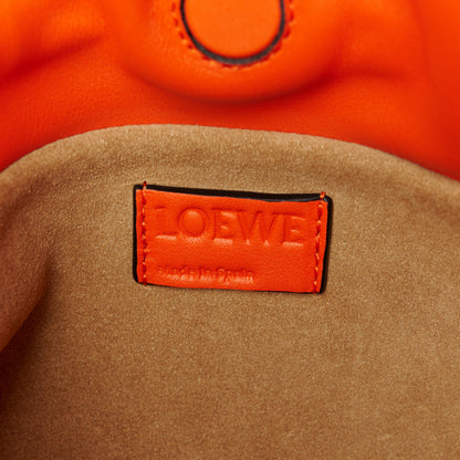 Loewe Nappa Calfskin Mini Flamenco Knot Clutch With Chain Orange 6 of 11
