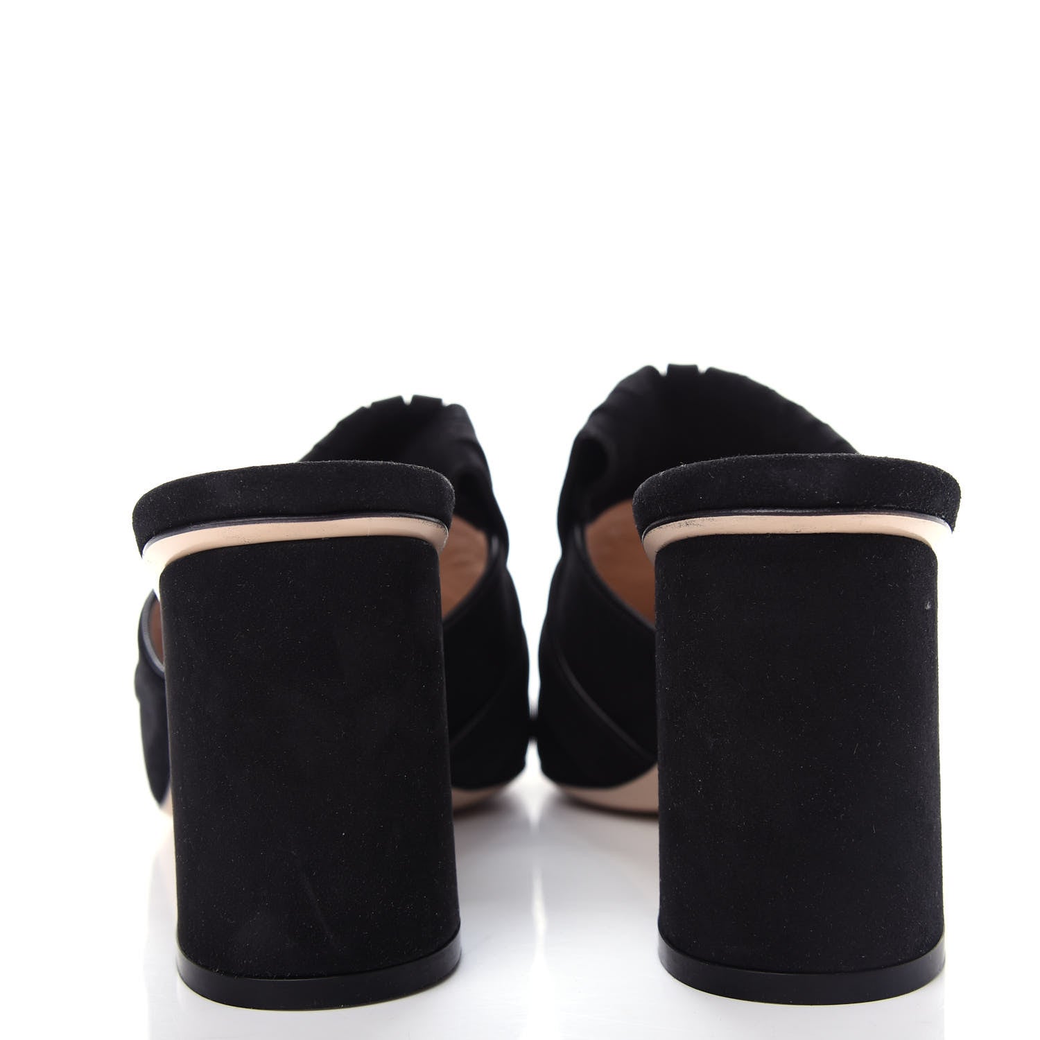Gucci Kid Scamosciato GG Marmont Fringe 75mm Slide Sandals 38 Black 7 of 10