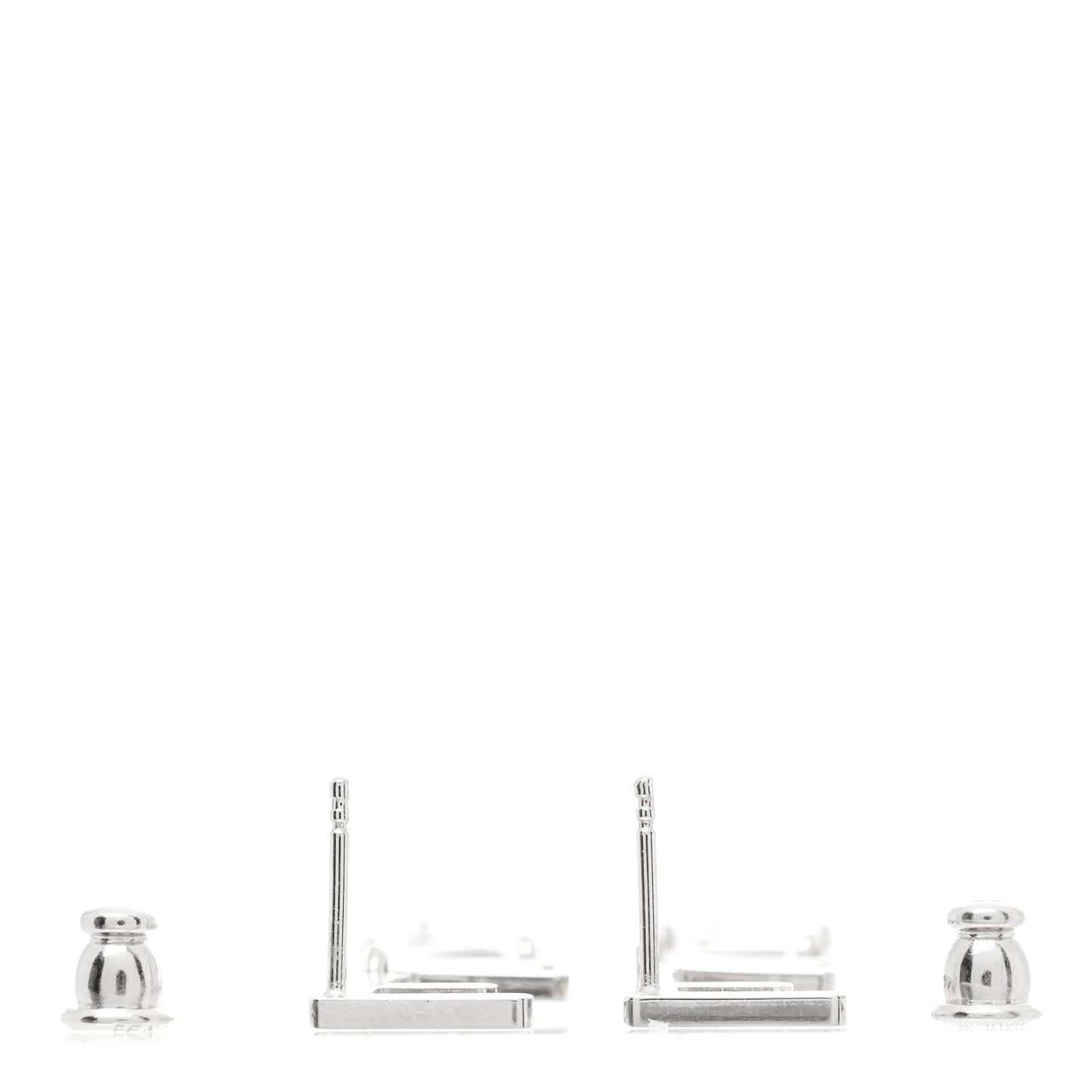 Metal Signature Earrings Silver