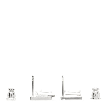 Fendi Metal Signature Earrings Silver 3 of 6