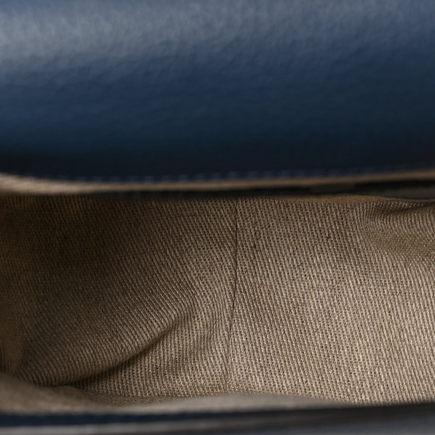 Grained Calfskin Small Marcie Saddle Bag Navy