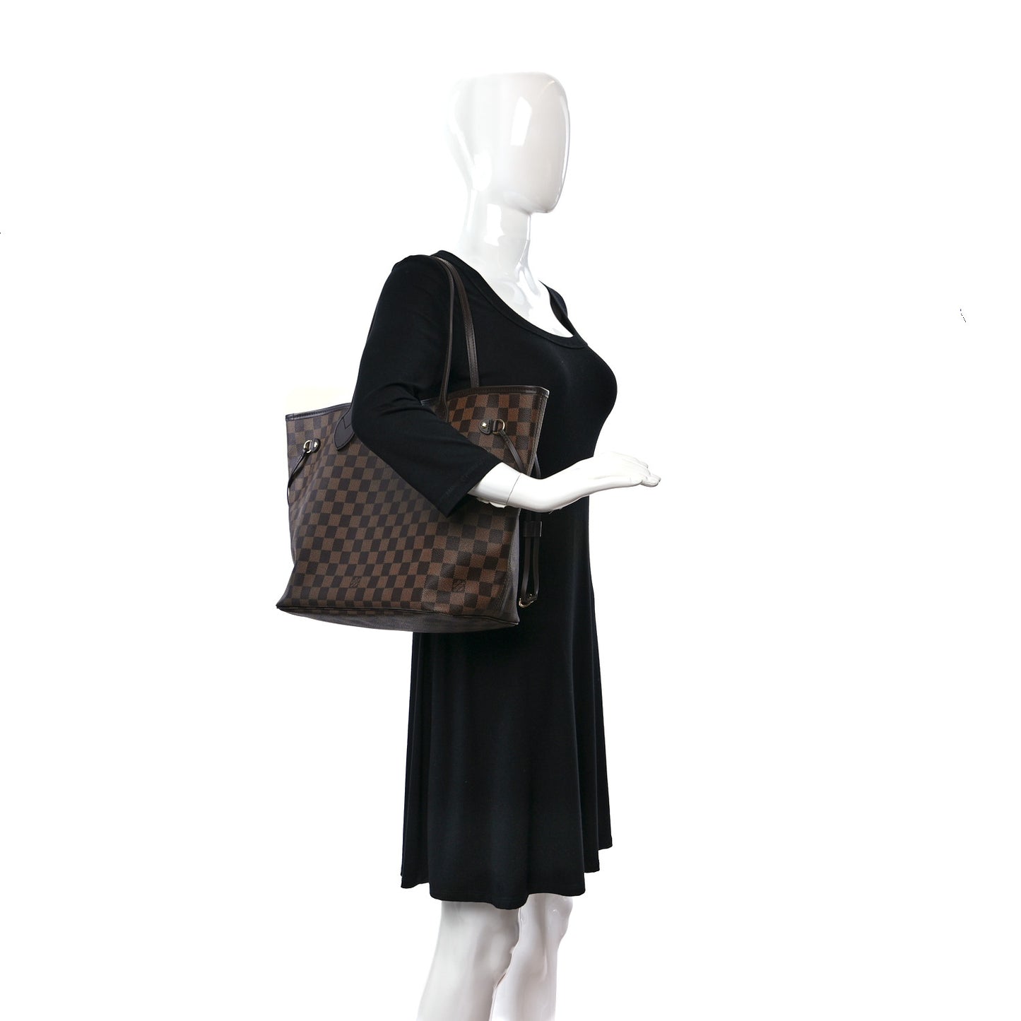 Damier Ebene Neo Neverfull MM Rose Ballerine