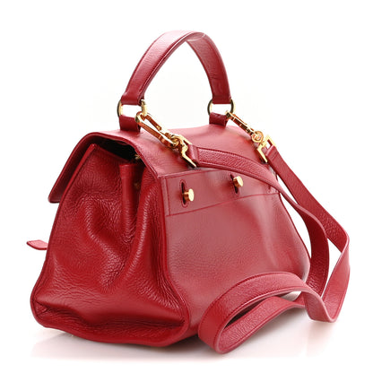 Saint Laurent Calfskin Canvas Small Muse Two Red 3 of 10