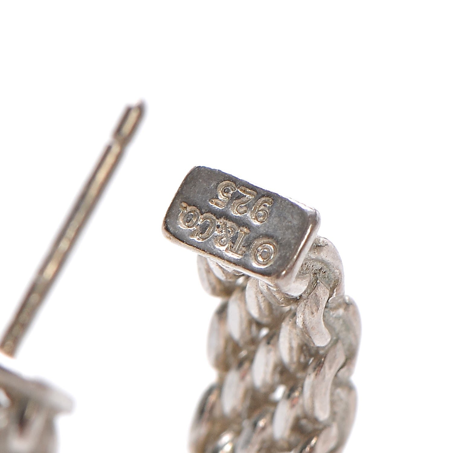 Tiffany Sterling Silver Wide Somerset Hoop Earrings 4 of 6