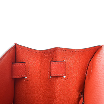 Hermes Epsom Sombrero Chevre Mysore Lettre M Kelly Sellier 28 Capucine Bleu Obscure Ambre 11 of 38
