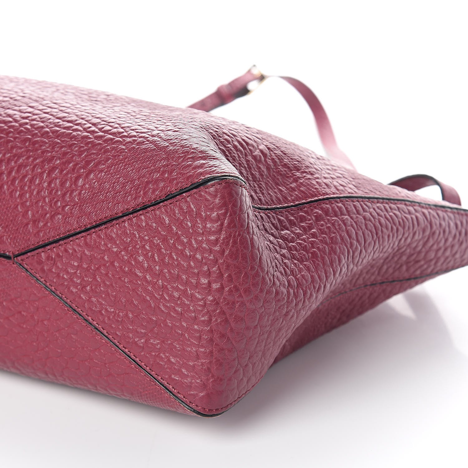 Burberry Signature Grain Medium Dewsbury Tote Dark Plum 8 of 9