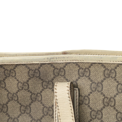 Gucci GG Supreme Monogram Medium Zippered Shopping Tote Off White 17 of 21