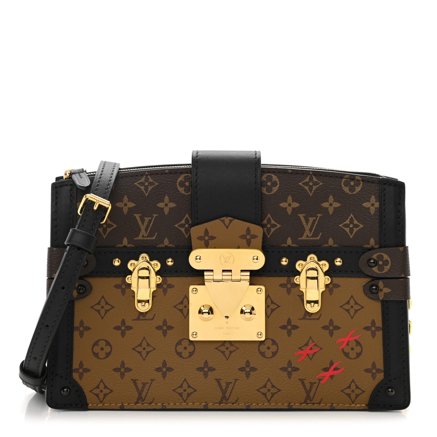 Reverse Monogram Trunk Clutch