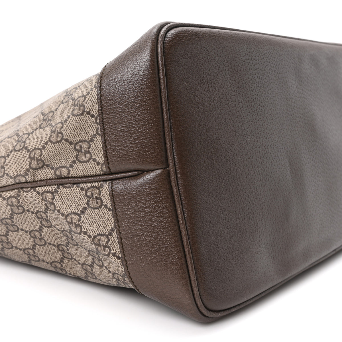 Gucci GG Supreme Monogram Textured Dollar Calfskin Web Large Ophidia Tote Beige Ebony New Acero 10 of 11