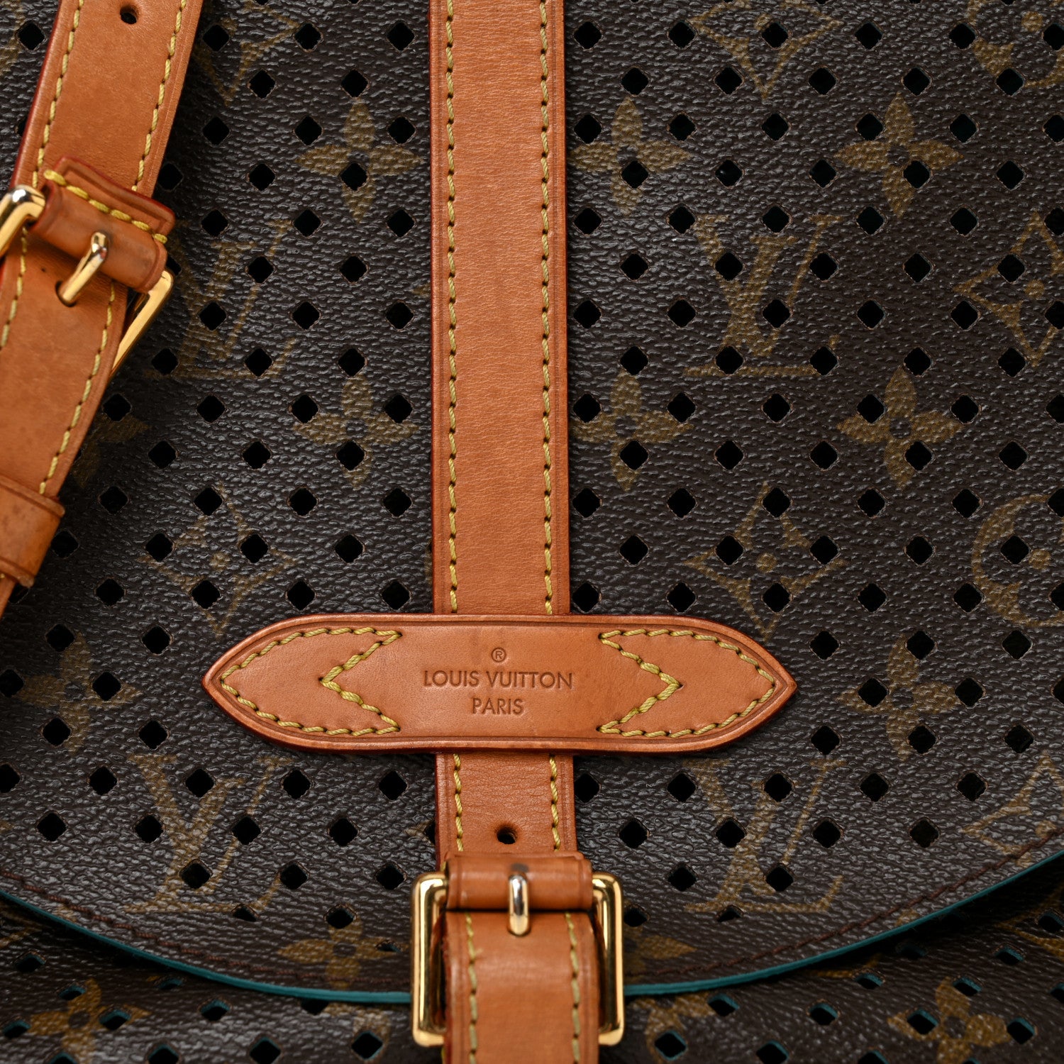 Louis Vuitton Monogram SC Flore Saumur Teal 10 of 17