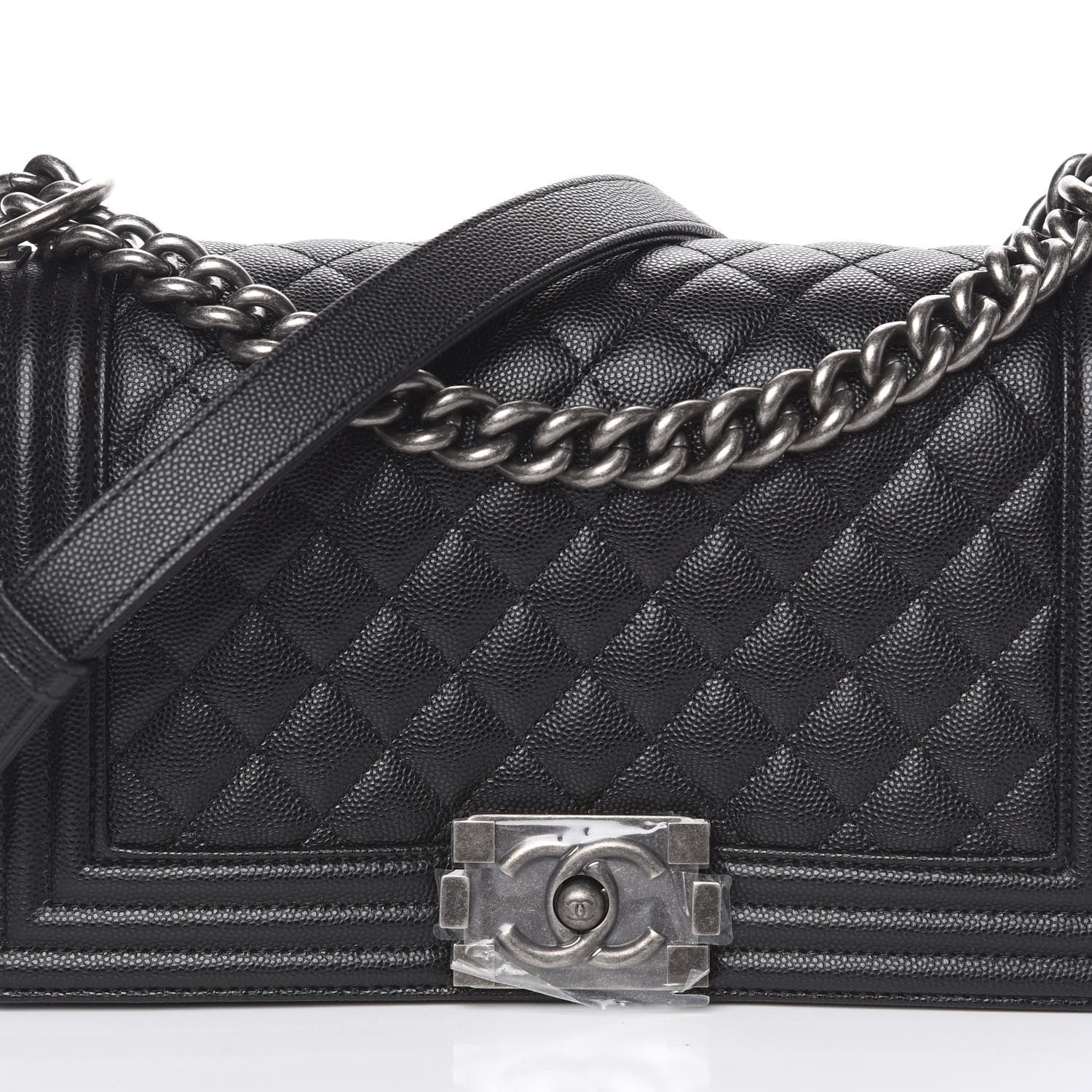 Chanel Caviar Quilted Medium Boy Flap Black 7 of 10