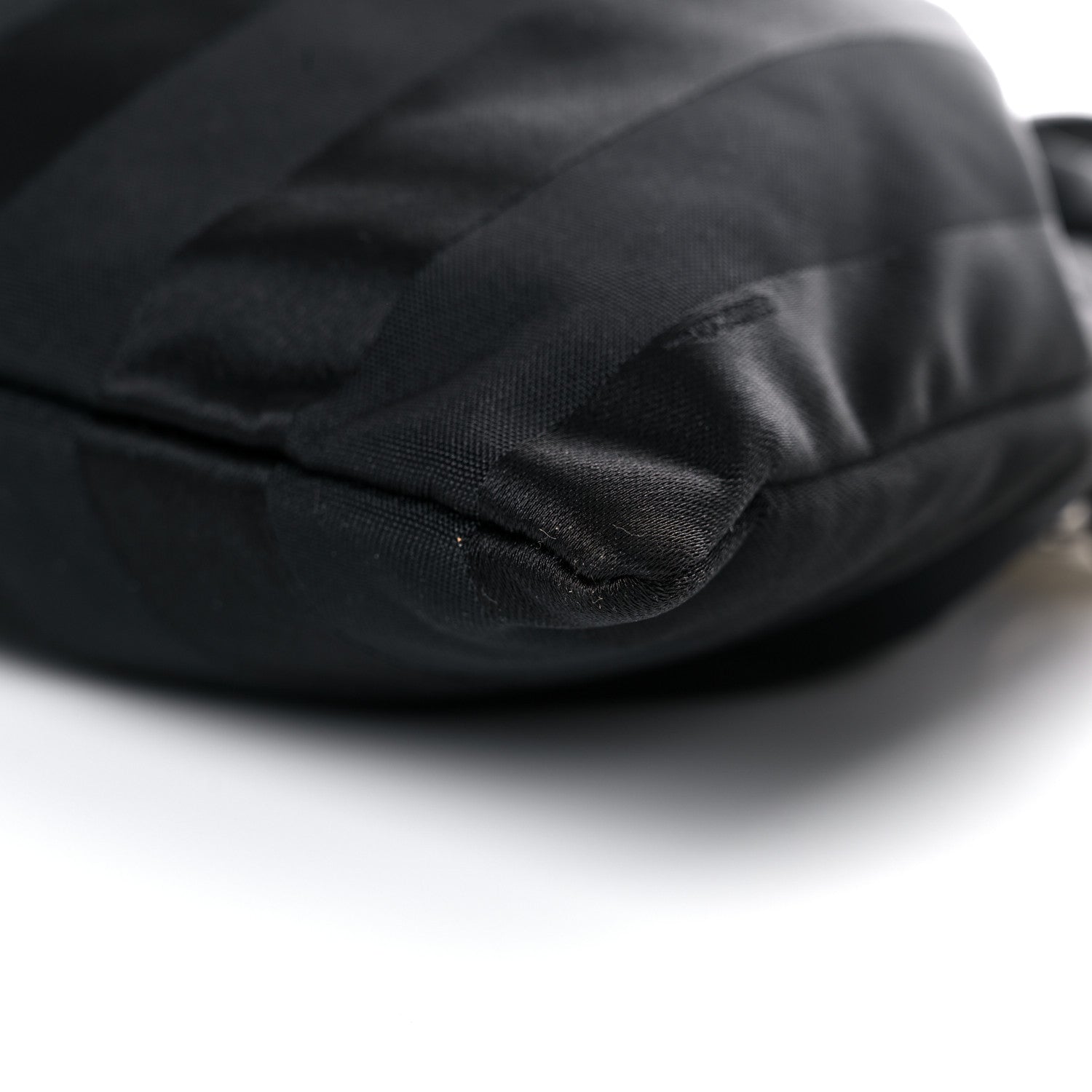 Fendi Recycled Nylon Vitello Grace Light Pequin Small Saint Fendi Roma Drawstring Pouch Black Sunflower 9 of 10