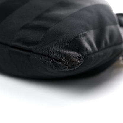 Fendi Recycled Nylon Vitello Grace Light Pequin Small Saint Fendi Roma Drawstring Pouch Black Sunflower 9 of 10