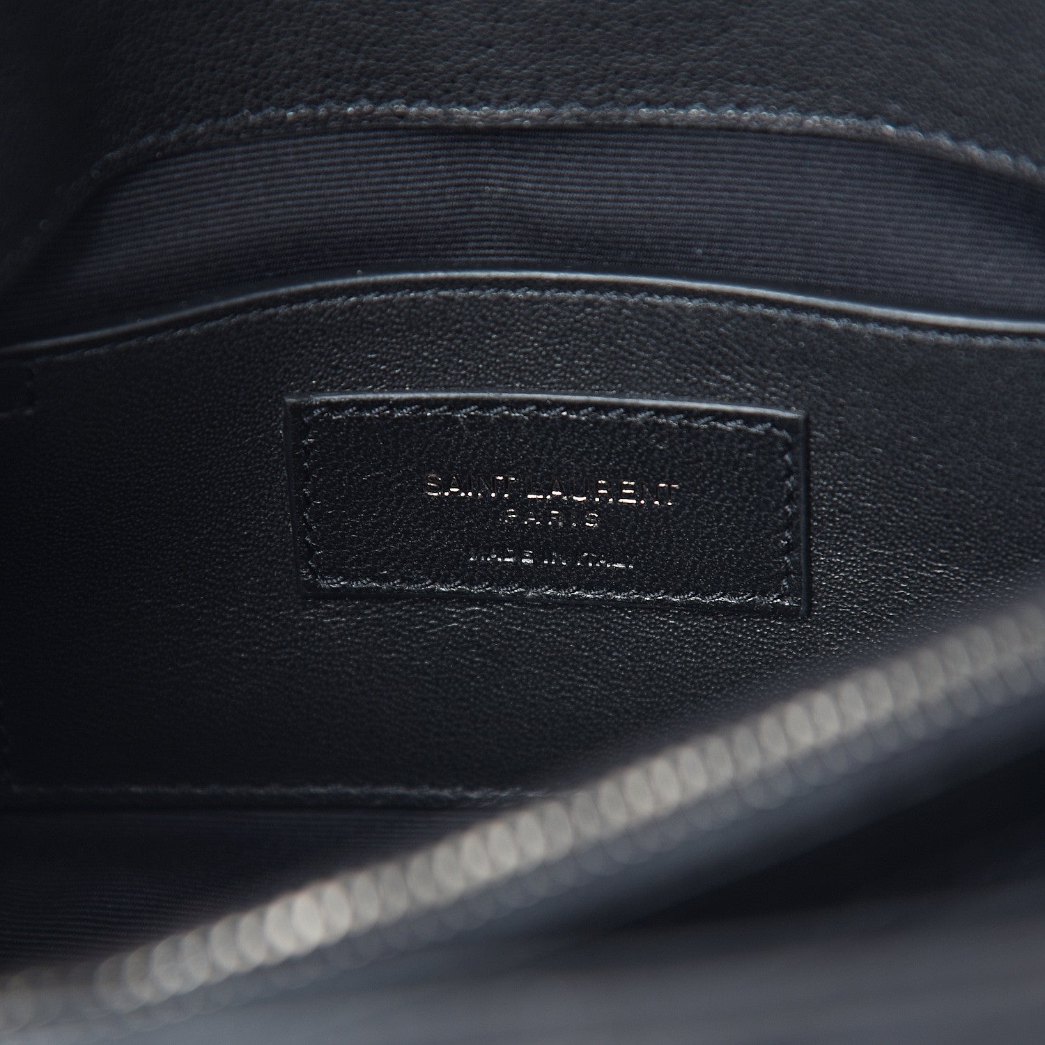 Saint Laurent Sheepskin Matelasse Chevron Monogram Medium College Bag Black 5 of 11