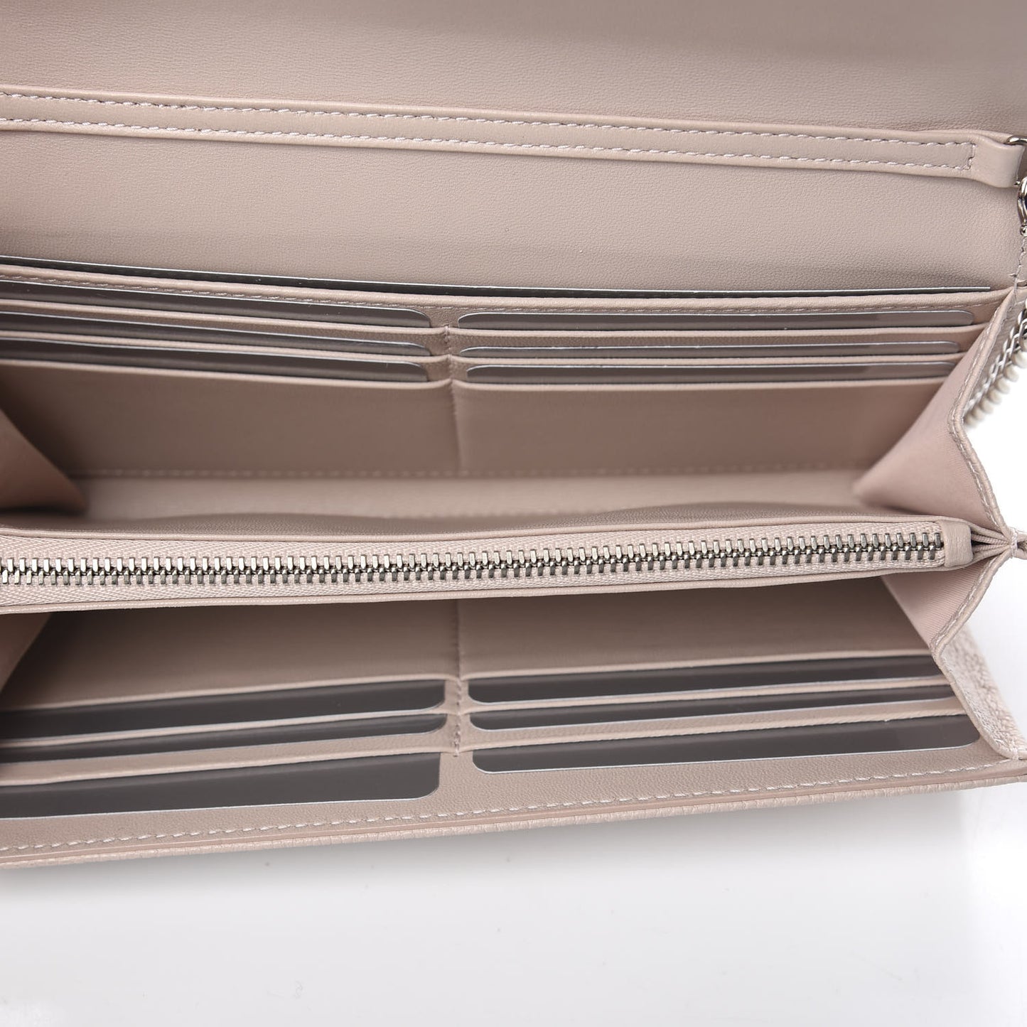 Grained Calfskin Diorama Croisiere Chain Wallet Rose Poudre