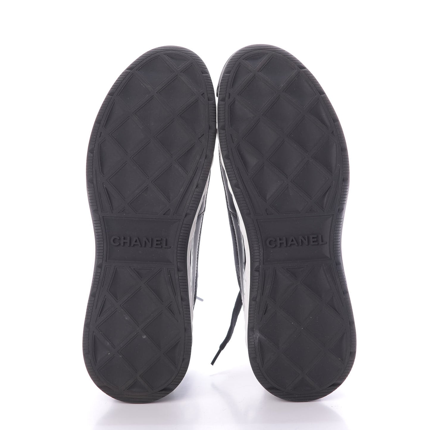 Velvet Calfskin Mixed Fibers CC Sneakers 39.5 Black