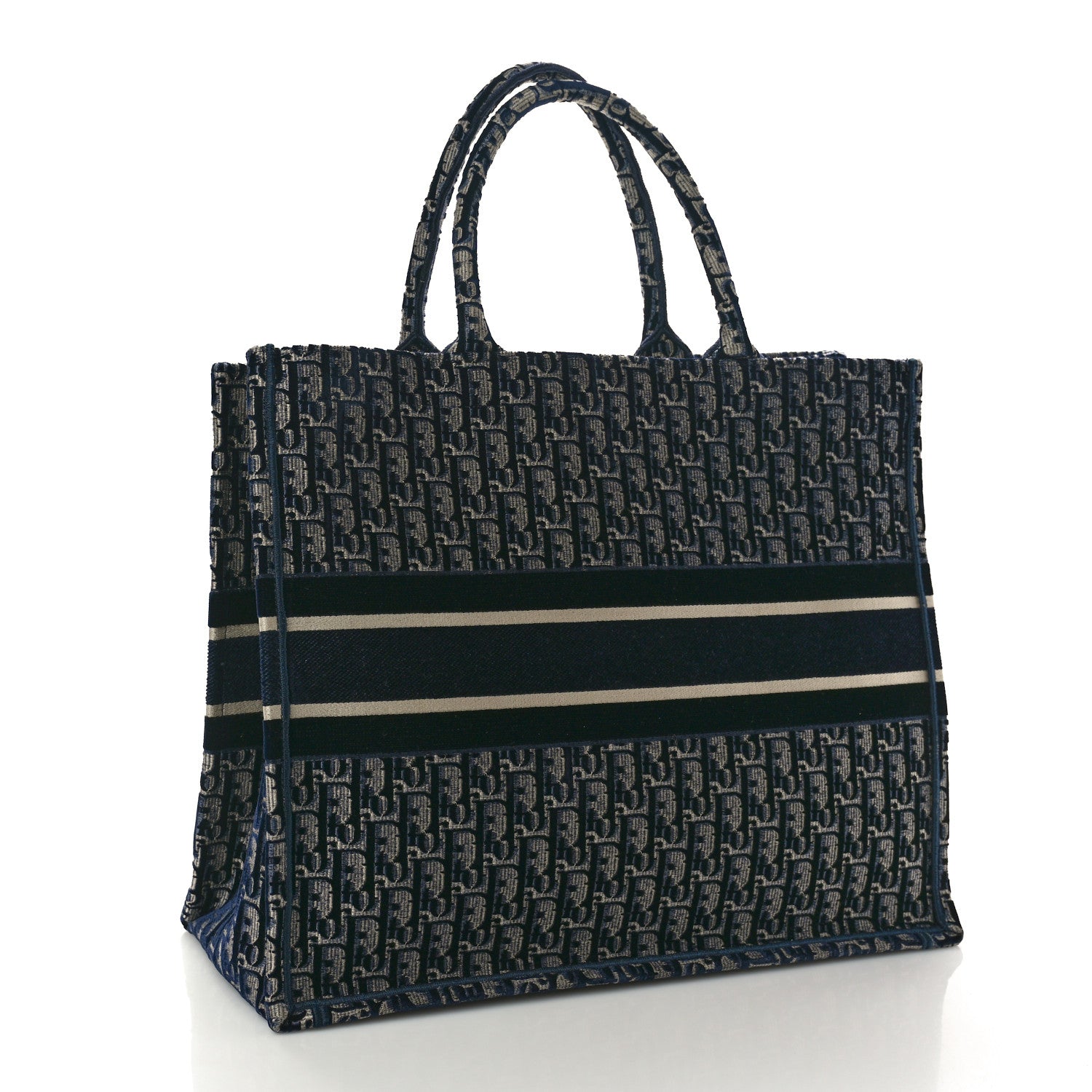 Christian Dior Oblique Large Book Tote Blue Multicolor 3 of 12