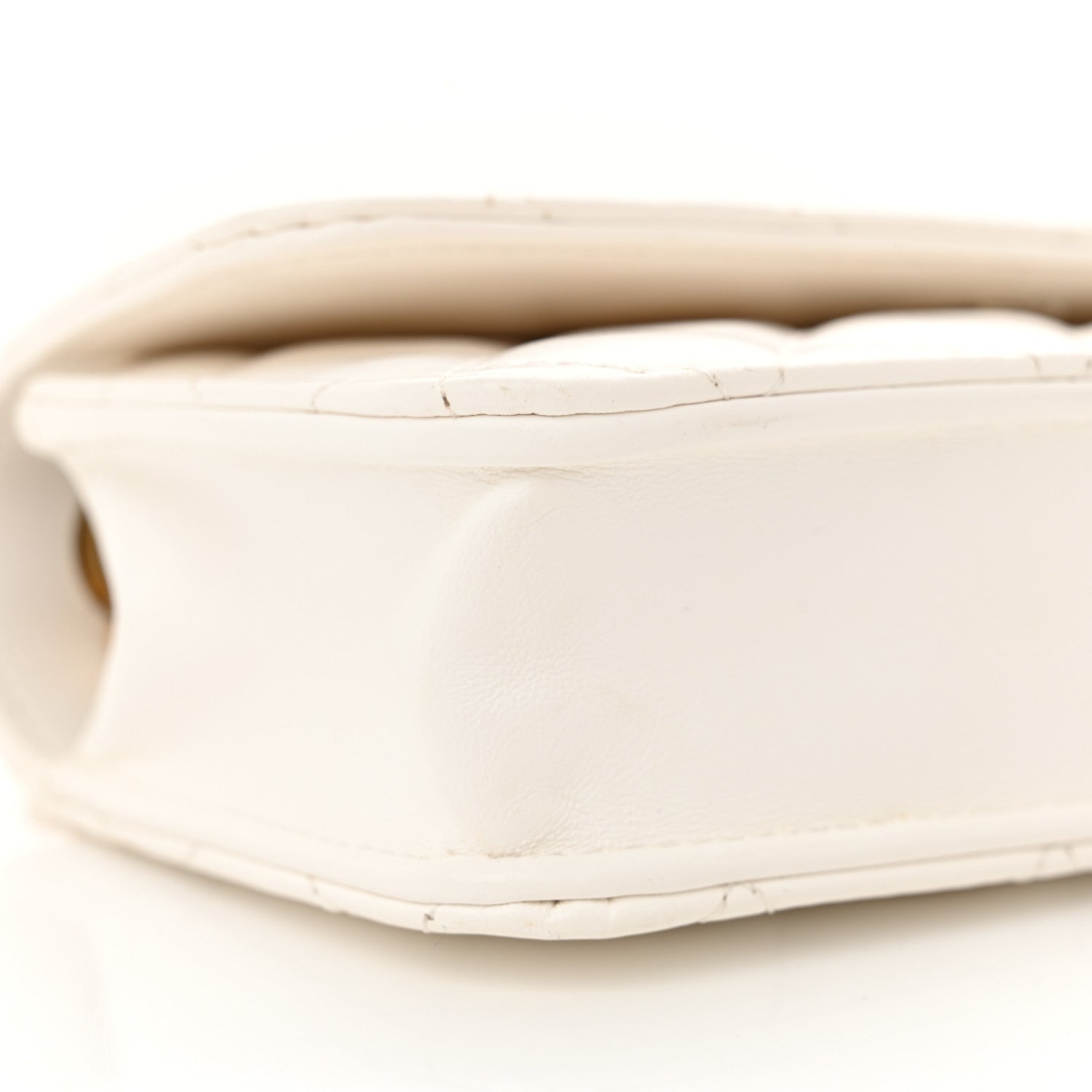 Chanel Lambskin Quilted Pillow Crush Flap Phone Holder With Chain White 10 of 15