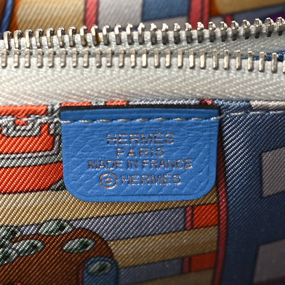 Hermes Epsom Silk'in Compact Wallet Bleu Paradis 6 of 7