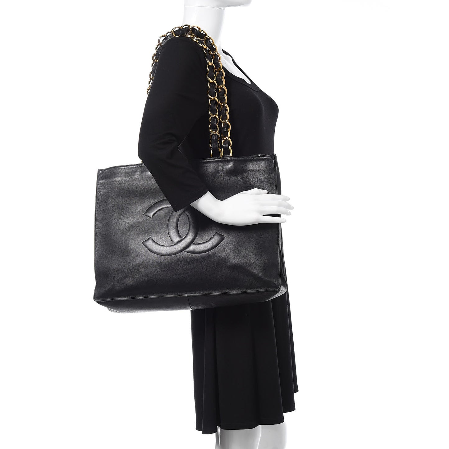 Lambskin CC Tote Black