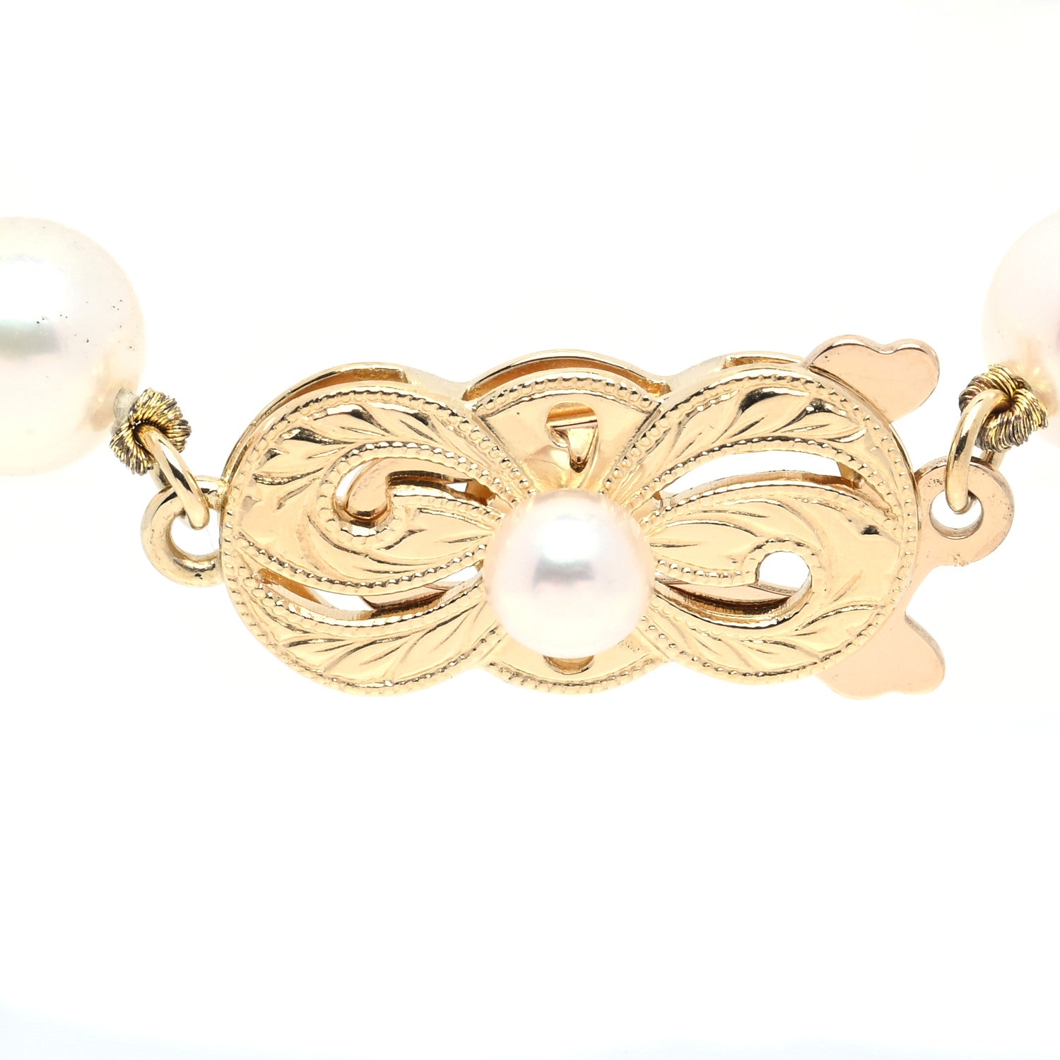 Mikimoto 18K Yellow Gold Akoya Cultured Pearl 6-6.5mm Strand Bracelet 3 of 4