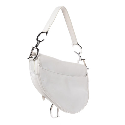 Christian Dior Calfskin Embroidered Romantic Flowers Saddle Bag White 3 of 12