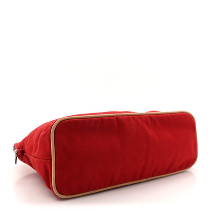 Hermes Cotton Bolide Travel Cosmetic Pouch Rouge 4 of 9