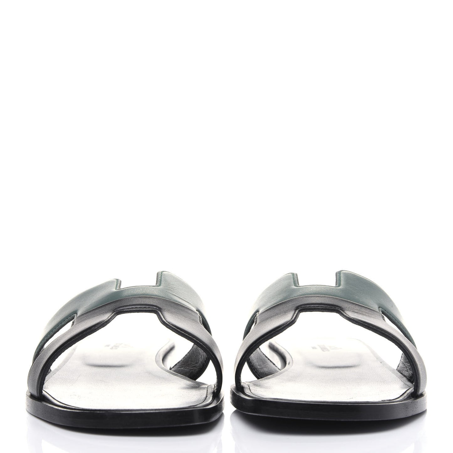 Box Calfskin Oran Sandals 39 Black Lichen