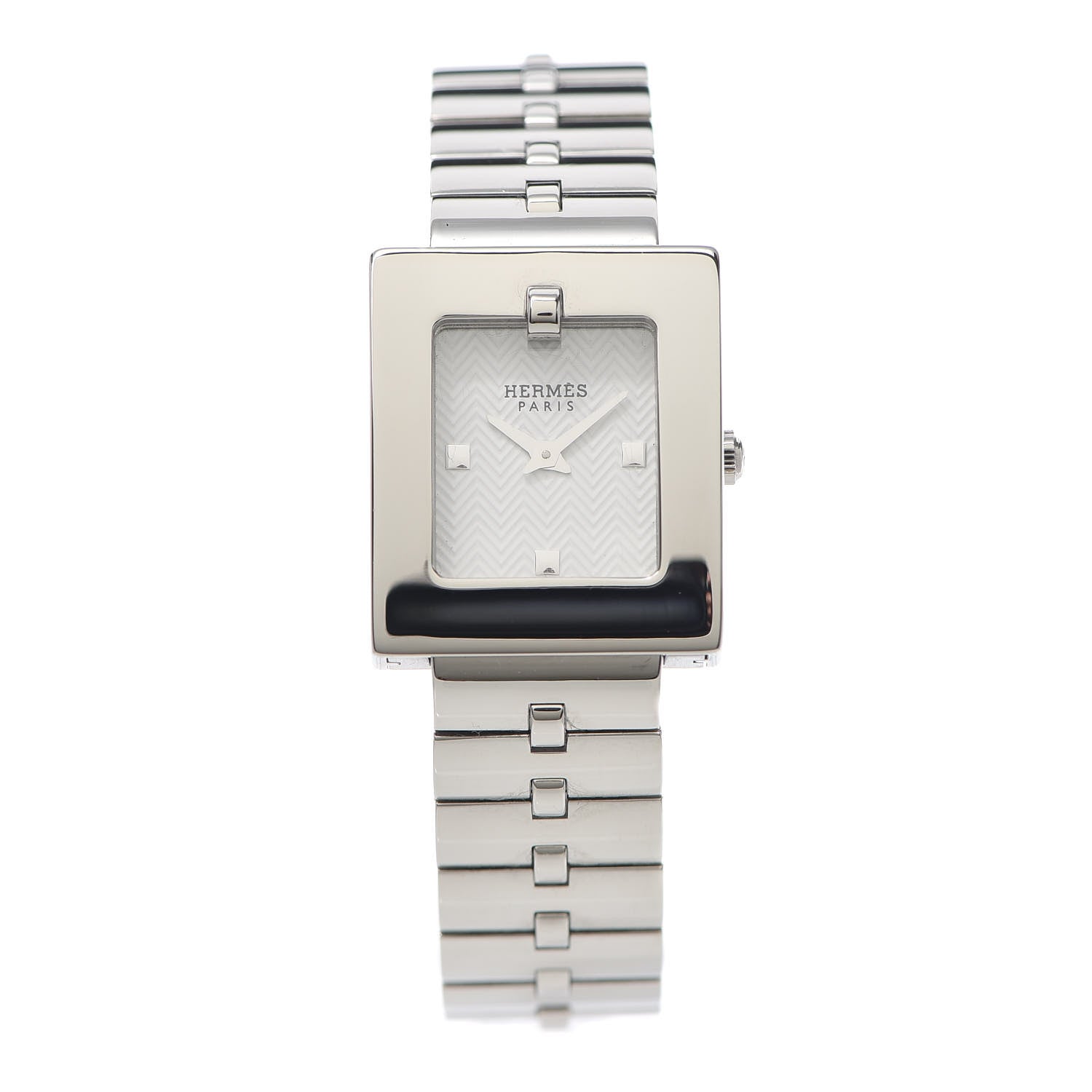 Hermes Stainless Steel 22mm Belt Quartz Watch 1 of 6