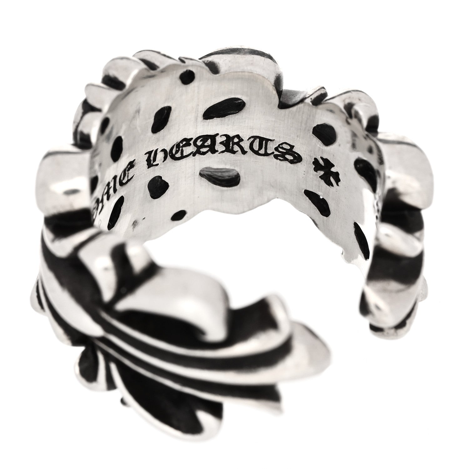 Chrome Hearts Sterling Silver Double Floral Cross Ring 54 7 1 of 6