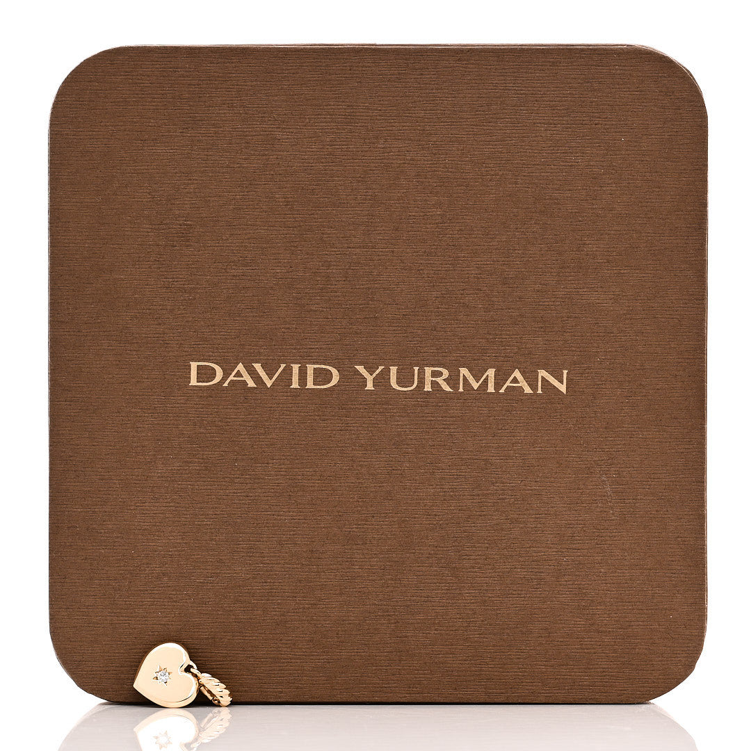 David Yurman 18K Yellow Gold Diamond Compass Heart Pendant 4 of 4