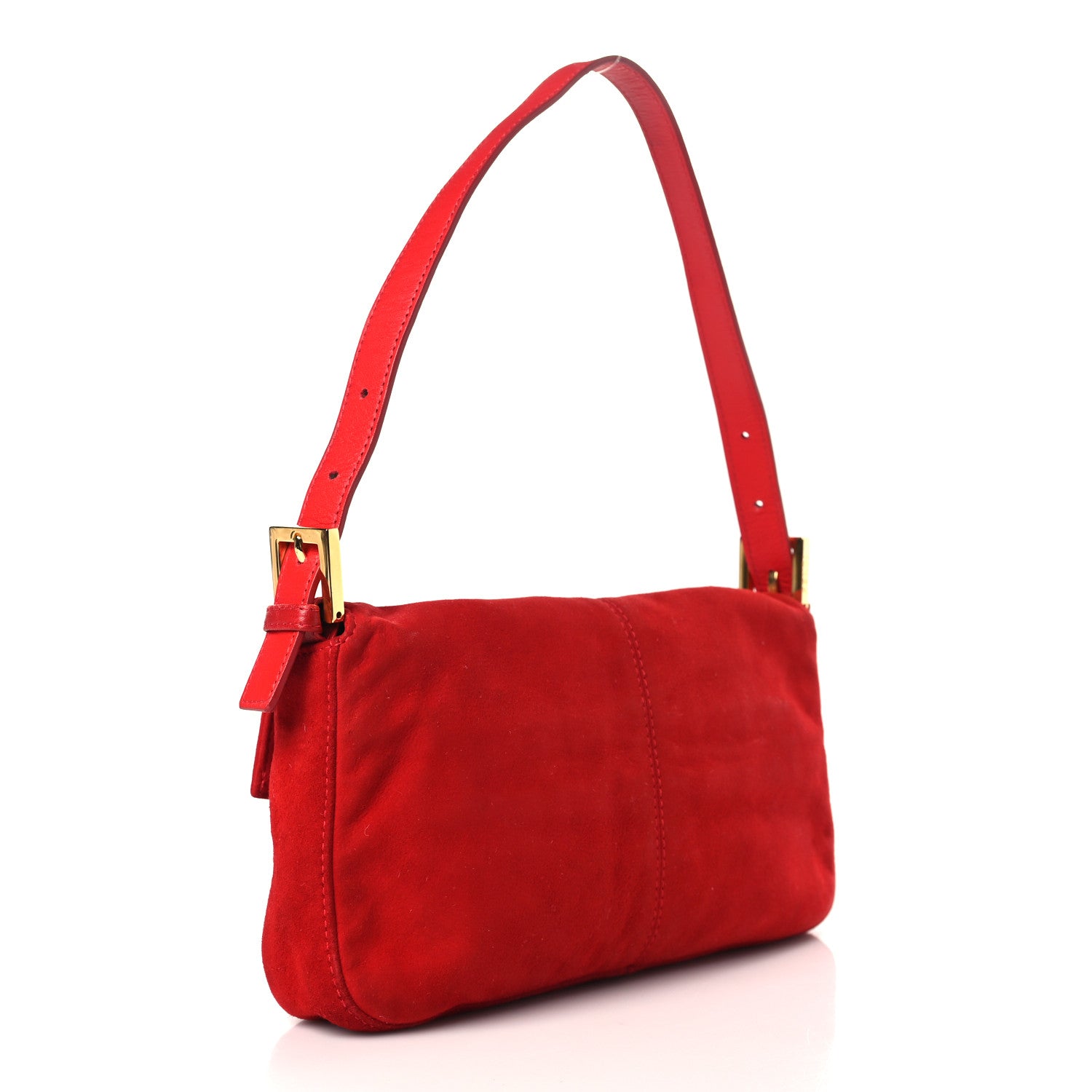 Fendi Suede Baguette Red 3 of 8