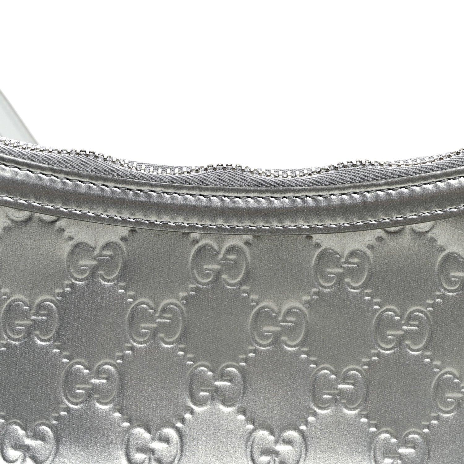 Gucci Shine Guccissima Emblem Small Shoulder Bag Silver 11 of 11
