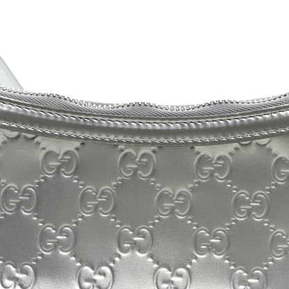 Gucci Shine Guccissima Emblem Small Shoulder Bag Silver 11 of 11