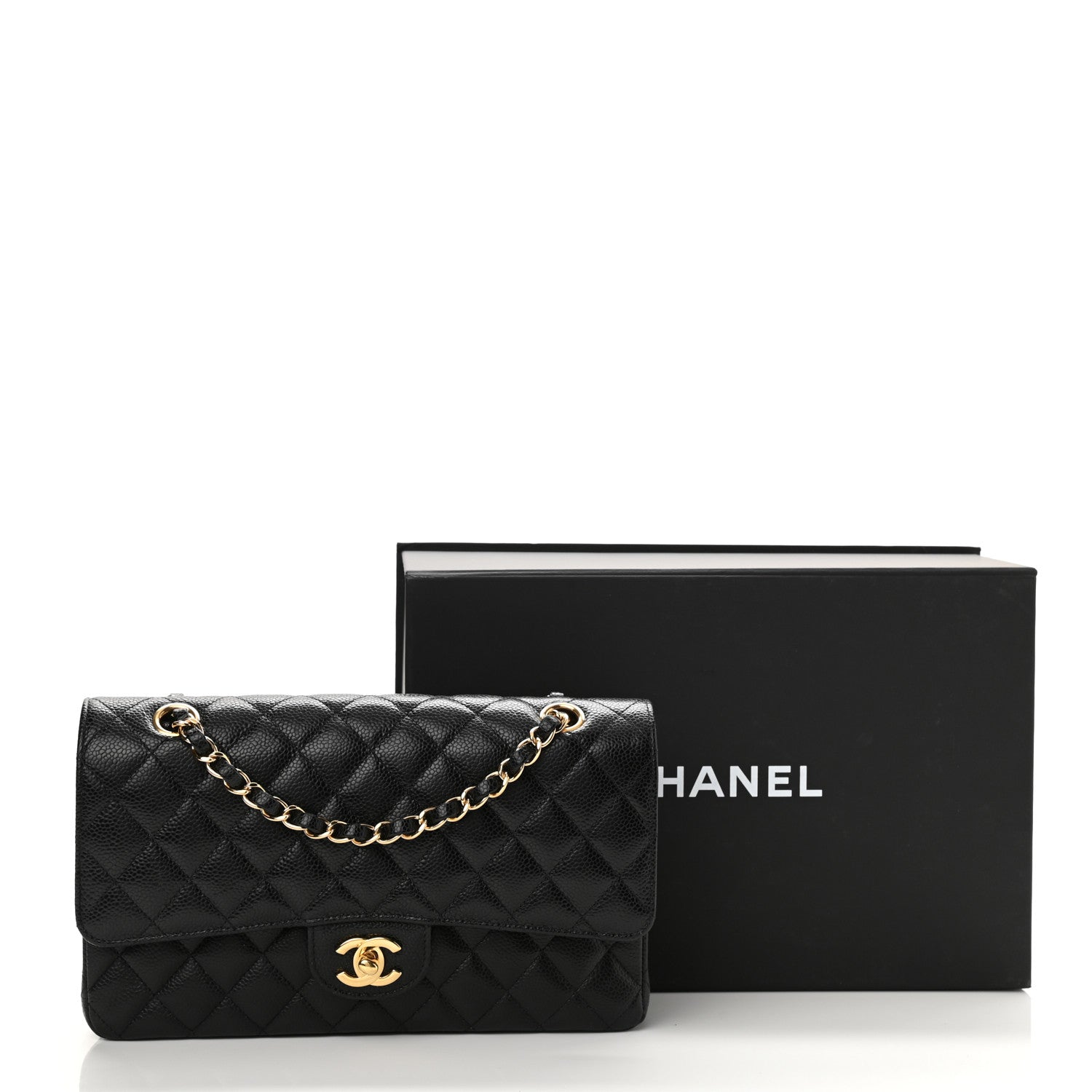 Chanel Caviar Quilted Medium Double Flap Black 11 of 11