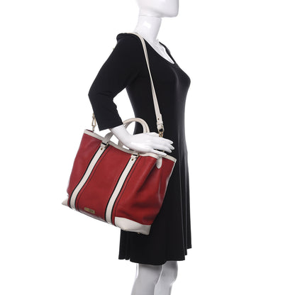 Burberry Grainy Calfskin Tote Red 2 of 17